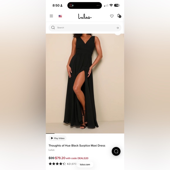 Lulus Dresses & Skirts - Lulu's Black Surplice Maxi Dress